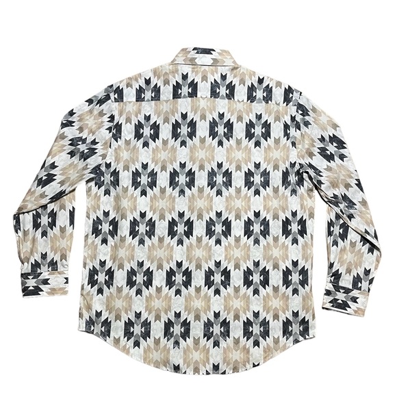 Rock & Roll Denim Men’s Classic Fit Aztec Print Button Down Shirt NWT Sz L - Picture 2 of 13